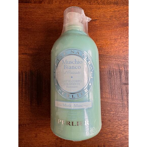 PERLIER White Musk Moisturizing Body Milk 16.9 FL OZ JUMBO SIZE ~ SEALED NEW - Picture 2 of 5